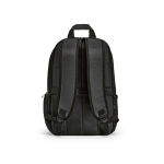 Recycled nylon laptop backpack, printed with your logo, 16.5” black colour rear view