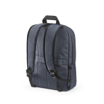 Recycled nylon laptop backpack, printed with your logo, 16.5” blue colour second view