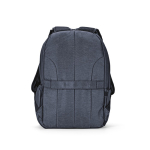 Recycled nylon laptop backpack, printed with your logo, 16.5” blue colour second view