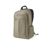 Recycled nylon laptop backpack, 16.5” camel colour