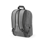 Recycled nylon laptop backpack, printed with your logo, 16.5” light grey colour second view