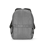 Recycled nylon laptop backpack, printed with your logo, 16.5” light grey colour second view