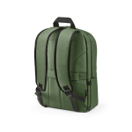 Recycled nylon laptop backpack, printed with your logo, 16.5” military green colour second view