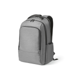 Recycled nylon waterproof laptop backpack, 15.6” light grey colour
