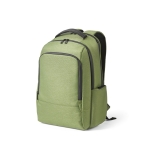 Recycled nylon waterproof laptop backpack, 15.6” military green colour