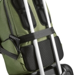 Recycled nylon waterproof laptop backpack, 15.6” military green colour third view
