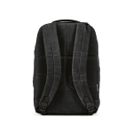 Backpack made of recycled cotton with wax coating, 230 g/m2 black colour rear view