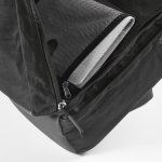 Backpack made of recycled cotton with wax coating, 230 g/m2 black colour second detail view