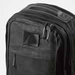 Backpack made of recycled cotton with wax coating, 230 g/m2 black colour detail view