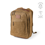 Backpack made of recycled cotton with wax coating, 230 g/m2 camel colour