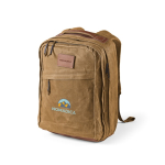 Backpack made of recycled cotton with wax coating, 230 g/m2 camel colour