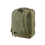 Backpack made of recycled cotton with wax coating, 230 g/m2 military green colour second view