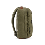 Backpack made of recycled cotton with wax coating, 230 g/m2 military green colour third view