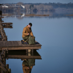 Backpack made of recycled cotton with wax coating, 230 g/m2 military green colour seventh view