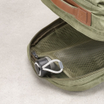 Backpack made of recycled cotton with wax coating, 230 g/m2 military green colour fourth view