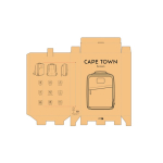 Backpack made of recycled cotton with wax coating, 230 g/m2