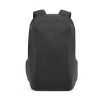 Backpack, cut-resistant RPET, lock, 20 L black colour front view