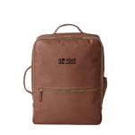 Elegant recycled leather backpack with expandable pocket for 17'' laptop main view
