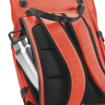Eco-friendly waterproof backpack with magnetic closure for 17” laptop red colour third view