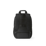 Backpack with front compartment, 300D RPET, 15.6”, 18 L black colour rear view