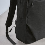 Backpack with front compartment, 300D RPET, 15.6”, 18 L black colour second detail view