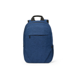 Backpack with front compartment, 300D RPET, 15.6”, 18 L blue colour front view