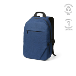Backpack with front compartment, 300D RPET, 15.6”, 18 L blue colour