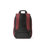 Backpack with front compartment, 300D RPET, 15.6”, 18 L red colour rear view