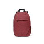 Backpack with front compartment, 300D RPET, 15.6”, 18 L red colour front view