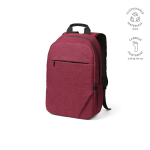 Backpack with front compartment, 300D RPET, 15.6”, 18 L red colour