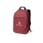 Backpack with front compartment, 300D RPET, 15.6”, 18 L red colour