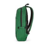 Backpack with front compartment, 300D RPET, 15.6”, 18 L green colour fourth view