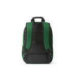 Backpack with front compartment, 300D RPET, 15.6”, 18 L green colour rear view