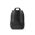 Backpack with front compartment, 300D RPET, 15.6”, 18 L dark grey colour rear view