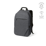 Backpack with front compartment, 300D RPET, 15.6”, 18 L dark grey colour