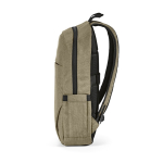Backpack with front compartment, 300D RPET, 15.6”, 18 L camel colour fourth view