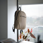 Backpack with front compartment, 300D RPET, 15.6”, 18 L camel colour ambient view