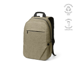 Backpack with front compartment, 300D RPET, 15.6”, 18 L camel colour