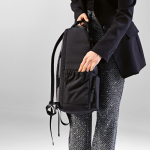Recycled backpack with laptop compartment, 18 L black colour second ambient view