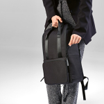 Recycled backpack with laptop compartment, 18 L black colour third ambient view