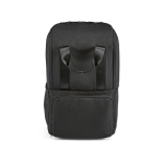 Recycled backpack with laptop compartment, 18 L black colour second front view