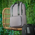Recycled backpack with laptop compartment, 18 L grey colour ambient view