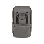 Recycled backpack with laptop compartment, 18 L grey colour second front view