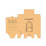 Recycled backpack with laptop compartment, 18 L