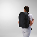 Laptop backpack from RPET with ripstop coating, 15.6” black colour ambient view