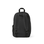 Branded laptop backpack from RPET with ripstop coating, 15.6” black colour rear view
