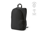 Branded laptop backpack from RPET with ripstop coating, 15.6” black colour