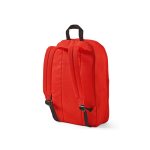 Branded laptop backpack from RPET with ripstop coating, 15.6” red colour second view