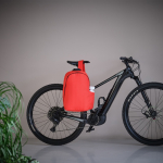 Laptop backpack from RPET with ripstop coating, 15.6” red colour ambient view