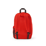 Branded laptop backpack from RPET with ripstop coating, 15.6” red colour rear view